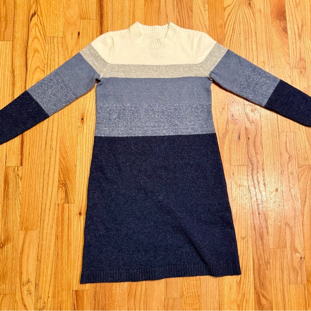Jessica Howard sweater dress Womens size xs blue Color Block Sweater Dress Rare